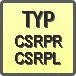 Piktogram - Typ: CSRPR/L